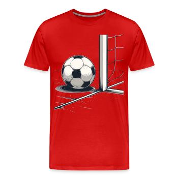 Balle au filet But - T-shirt bio Premium Homme - rouge - Devant - Damien (186cm)