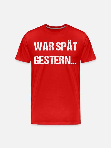 Morgenmuffel Spruch - Männer Premium Bio T-Shirt - Rot