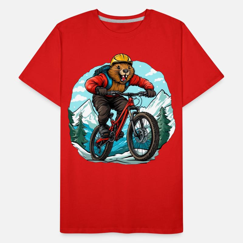 Biker Biber Männer Premium Bio T-Shirt