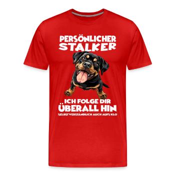 Rottweiler T Propriétaire de chien Vêtements pour chiens Rotti Ro - T-shirt bio Premium Homme - rouge - Devant - Damien (186cm)