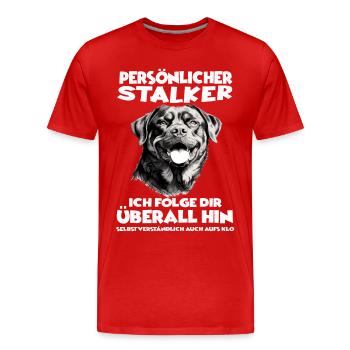 Rottweiler T Propriétaire de chien Vêtements pour chiens Rotti Ro - T-shirt bio Premium Homme - rouge - Devant - Damien (186cm)