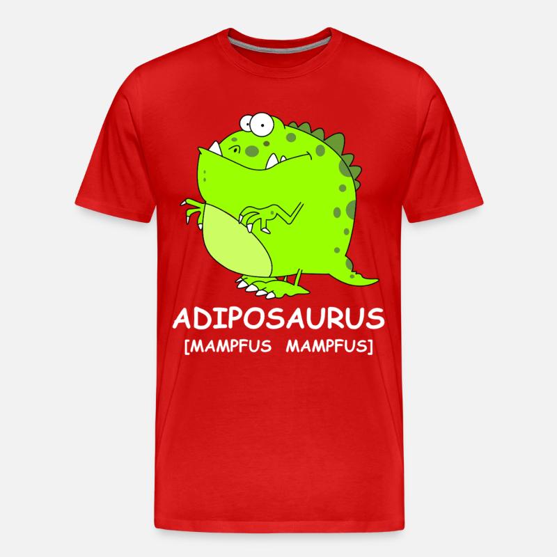 Adiposaursus Dino-Comic - Männer Premium Bio T-Shirt - Rot