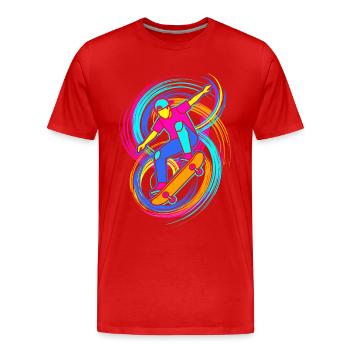 Planchistes - T-shirt bio Premium Homme - rouge - Devant - Damien (186cm)