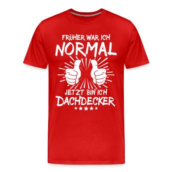 Couvreur - T-shirt bio Premium Homme - rouge - Devant - Damien (186cm)