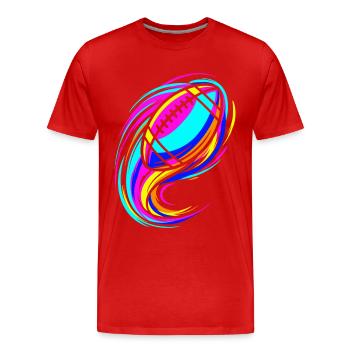 American football - Men's Premium Organic T-Shirt - red - Front - Damien (186cm)
