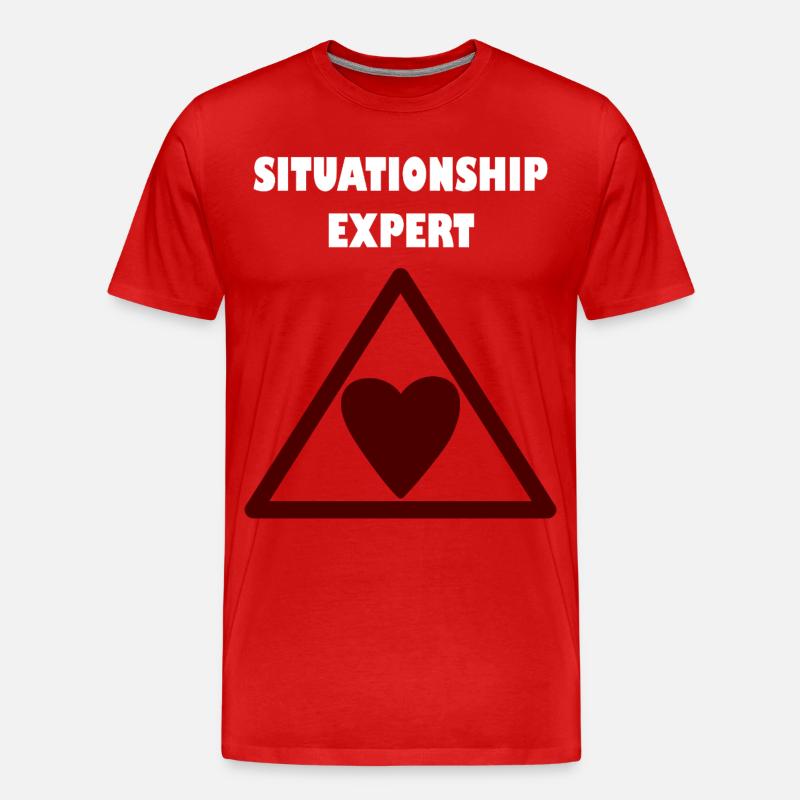 Expert en relations dans le triangle - T-shirt bio Premium Homme - rouge