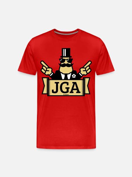 JGA Handzeichen (Junggesellenabschied / 3C) - Männer Premium Bio T-Shirt - Rot