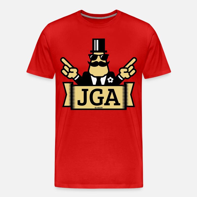 JGA Handzeichen (Junggesellenabschied / 3C) - Männer Premium Bio T-Shirt - Rot
