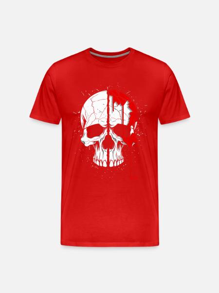 Crâne à effet cool - T-shirt bio Premium Homme - rouge