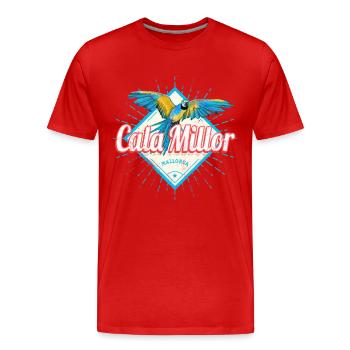 Souvenir des îles Baléares de Cala Millor Majorque - T-shirt bio Premium Homme - rouge - Devant - Damien (186cm)
