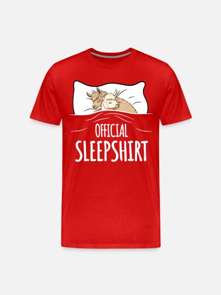 Lama Sleepshirt black - Men's Premium Organic T-Shirt - red