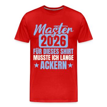 Master 2026 Passed Studies Graduation Gift - Men's Premium Organic T-Shirt - red - Front - Damien (186cm)