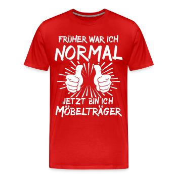 Supports à meubles - T-shirt bio Premium Homme - rouge - Devant - Damien (186cm)