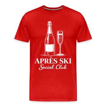 Après Ski Social Club Bavaria Skiing - Men's Premium Organic T-Shirt - red - Front - Damien (186cm)