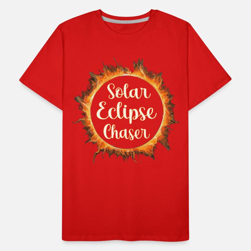 Solar eclipse chaser Männer Premium Bio T-Shirt