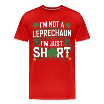 Je ne suis pas un lutin, je suis juste petit - T-shirt bio Premium Homme - rouge - Devant - Damien (186cm)