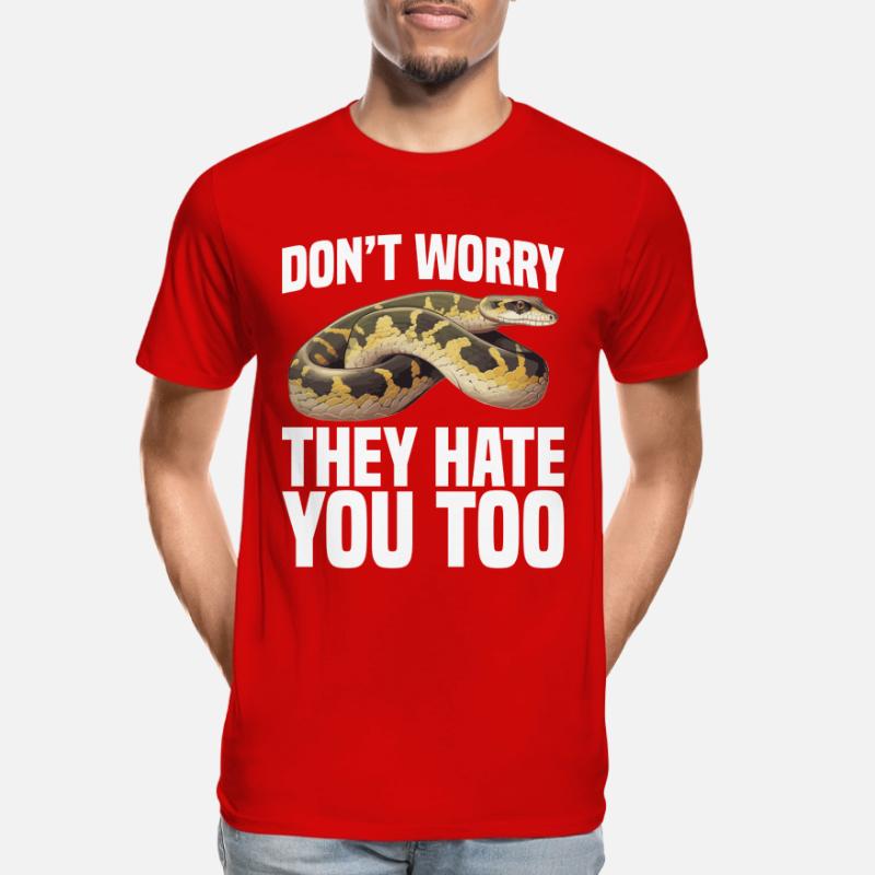 Propriétaire de python Terrarium de serpent Peau de reptile Burmane T-shirt bio Premium Homme