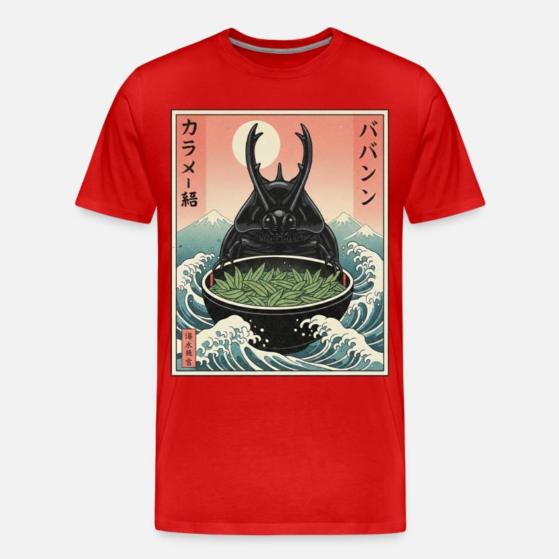 Kawaii Mistkäfer - Männer Premium Bio T-Shirt - Rot