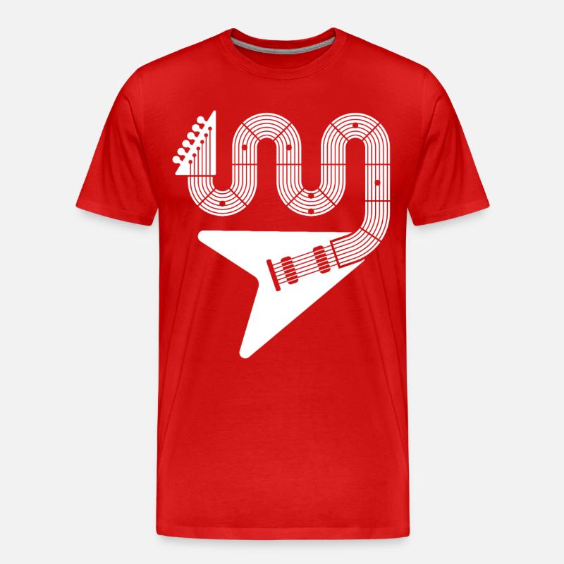 Abstrakte E-Gitarre - Männer Premium Bio T-Shirt - Rot