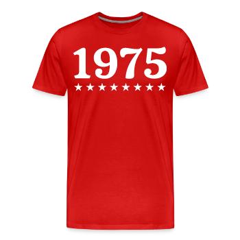 1975 Limited Edition 1975 Retro 1975 - Men's Premium Organic T-Shirt - red - Front - Damien (186cm)