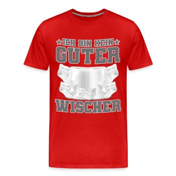 Toilettenpapier Ich Bin Ein Guter Wischer - Männer Premium Bio T-Shirt - Rot - Vorne - Damien (186cm)