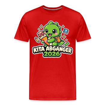 Kita Abgänger 2026 Kinder Geschenk - Männer Premium Bio T-Shirt - Rot - Vorne - Damien (186cm)