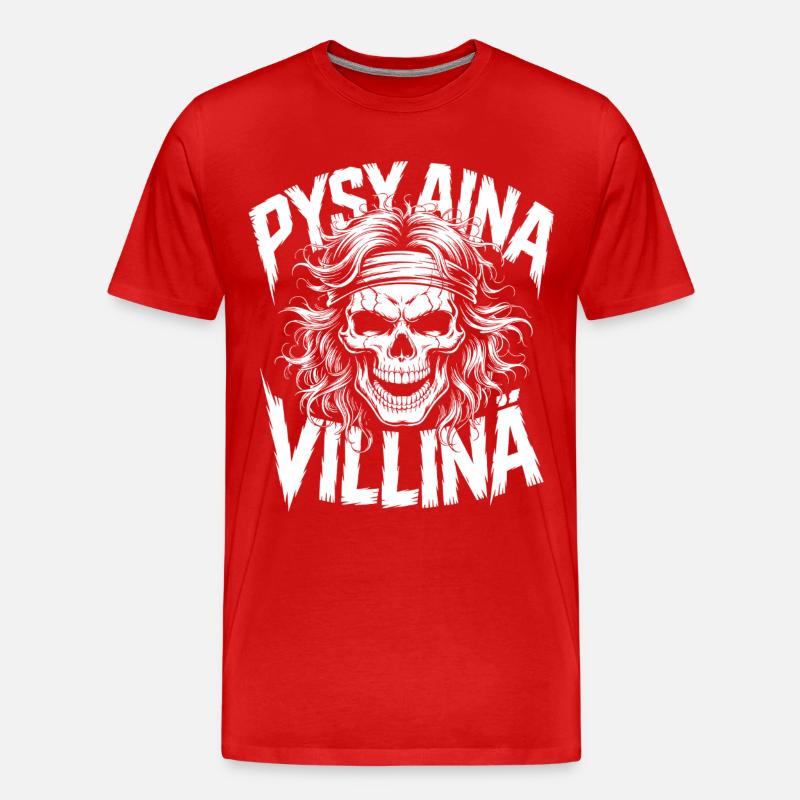 Wildschädel-Design - Männer Premium Bio T-Shirt - Rot