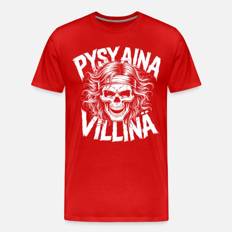 Wildschädel-Design - Männer Premium Bio T-Shirt - Rot