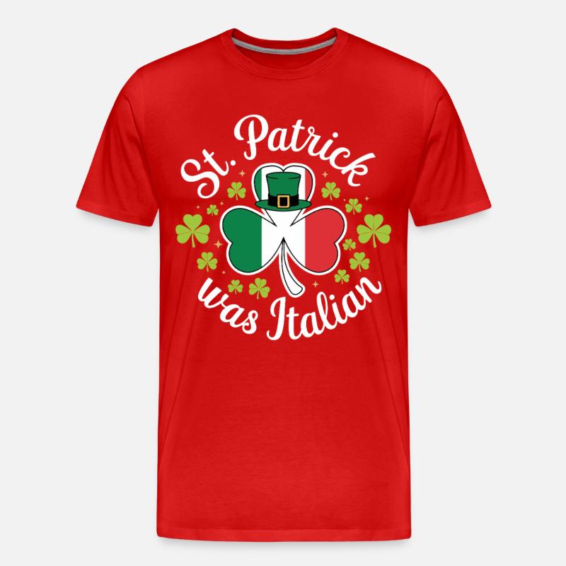 St Patrick War Italiener - Männer Premium Bio T-Shirt - Rot