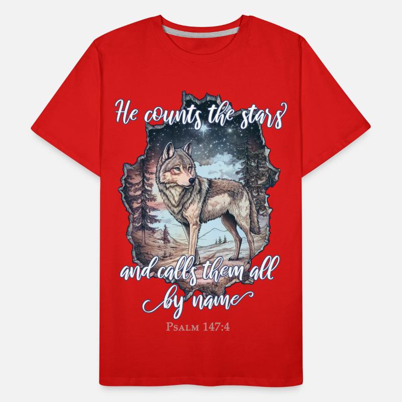 Wolf Christlich Männer Premium Bio T-Shirt