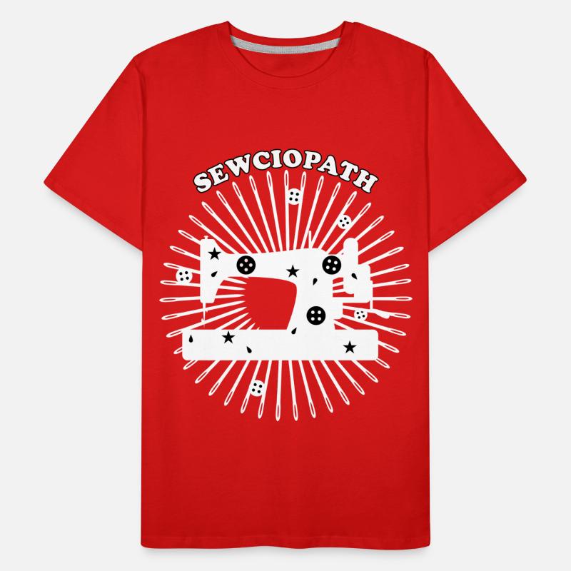 Sewing Machine Design - White Men's Premium Organic T-Shirt
