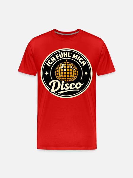 Disco Party I Feel Retro - Men's Premium Organic T-Shirt - red