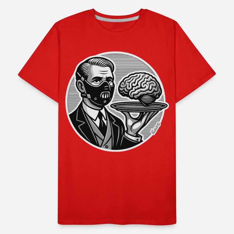Parody Lecter Catering Serves Brain Today Men's Premium Organic T-Shirt