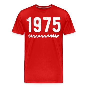 1975 Anniversary 1975 Retro 1975 - Men's Premium Organic T-Shirt - red - Front - Damien (186cm)