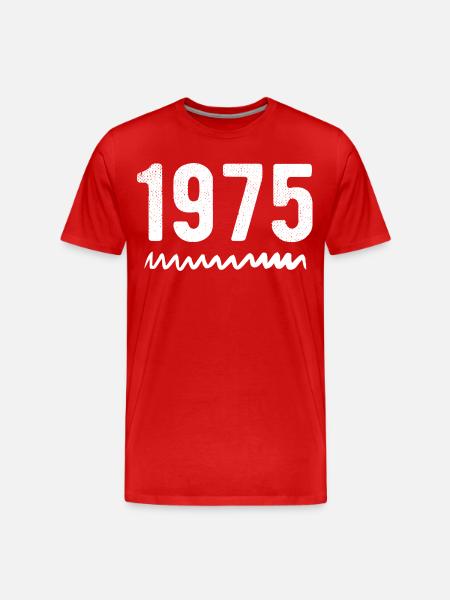 1975 Anniversary 1975 Retro 1975 - Men's Premium Organic T-Shirt - red