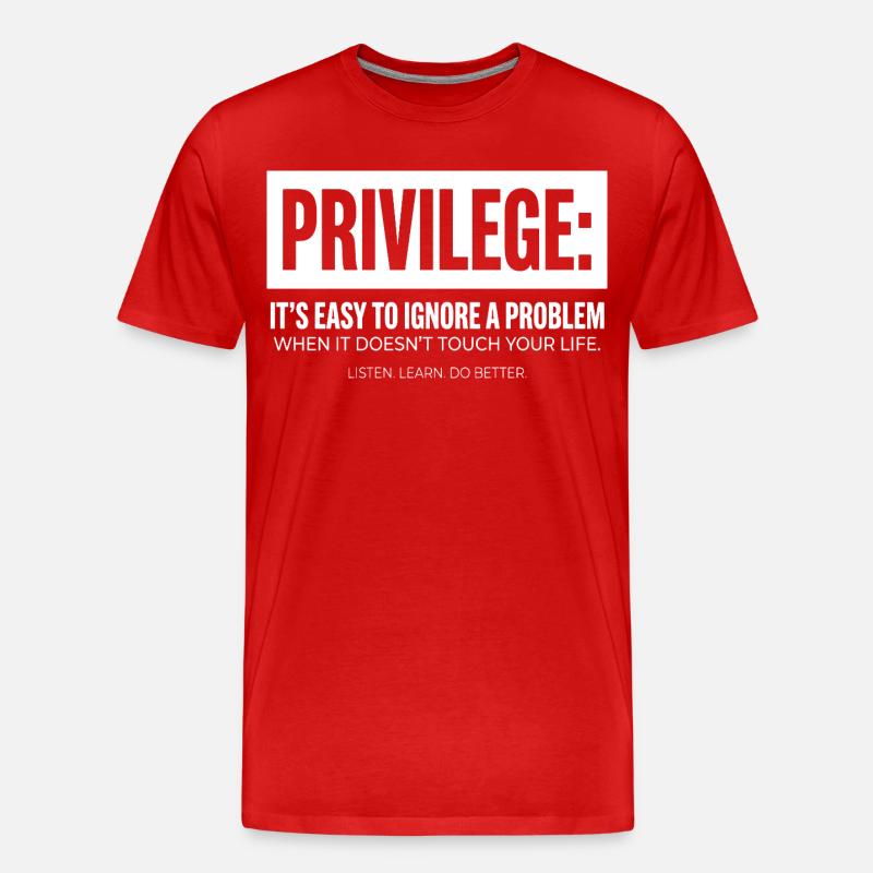 Privilege Statement Typografie Textmotiv - Männer Premium Bio T-Shirt - Rot