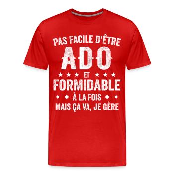 Großartiger Teenager - Männer Premium Bio T-Shirt - Rot - Vorne - Damien (186cm)