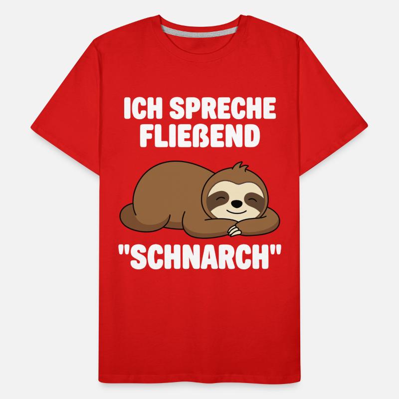 Funny Sloth Gift for Late Riser Men's Premium Organic T-Shirt