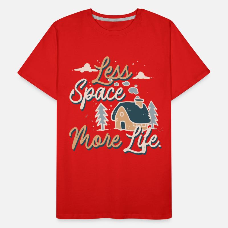Tiny House Moins d’espace Plus de vie T-shirt bio Premium Homme