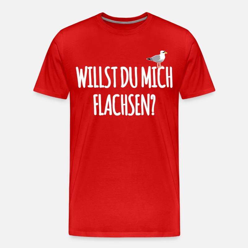 Hamburger Spruch - Männer Premium Bio T-Shirt - Rot
