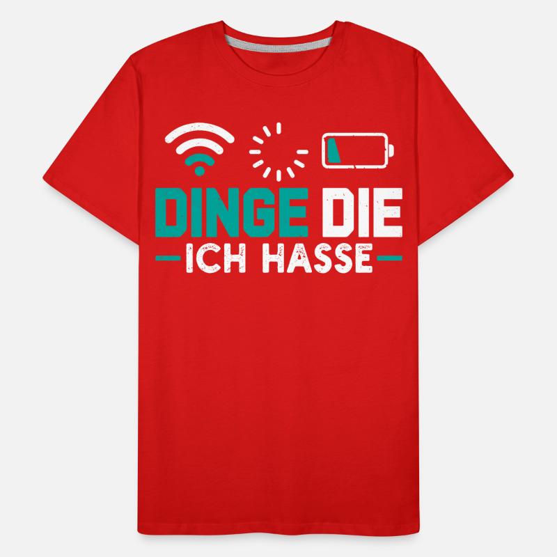 Nerd Computer THINGS I HATE FUNNY Men's Premium Organic T-Shirt