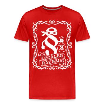 Bandit du paragraphe du raid légal - T-shirt bio Premium Homme - rouge - Devant - Damien (186cm)
