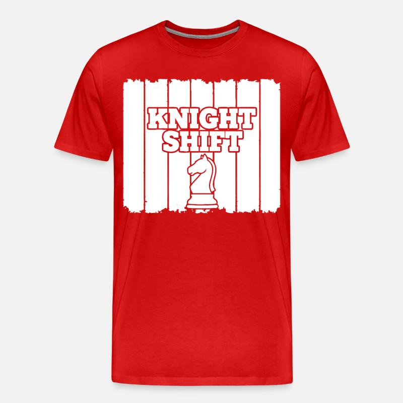 Shift du cavalier d’échecs - T-shirt bio Premium Homme - rouge