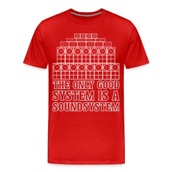 Soundsystem Jungle Reggae Bass - T-shirt bio Premium Homme - rouge - Devant - Damien (186cm)