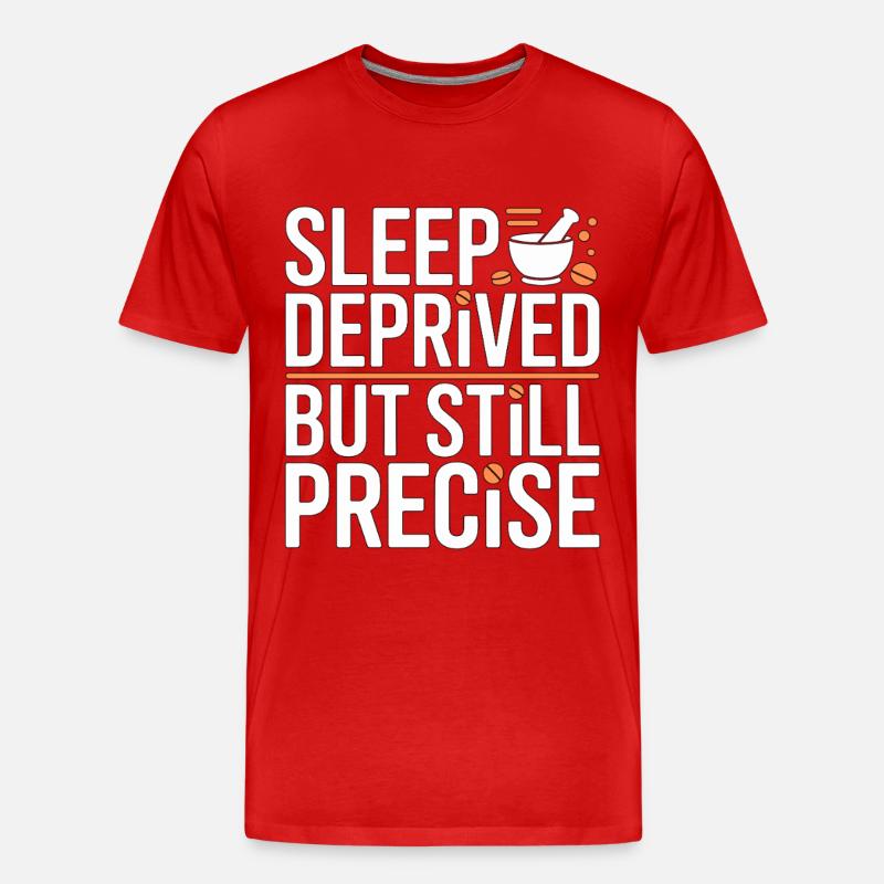 Pharmacist Student Sleep Deprived Pharmacy Trainee - Männer Premium Bio T-Shirt - Rot