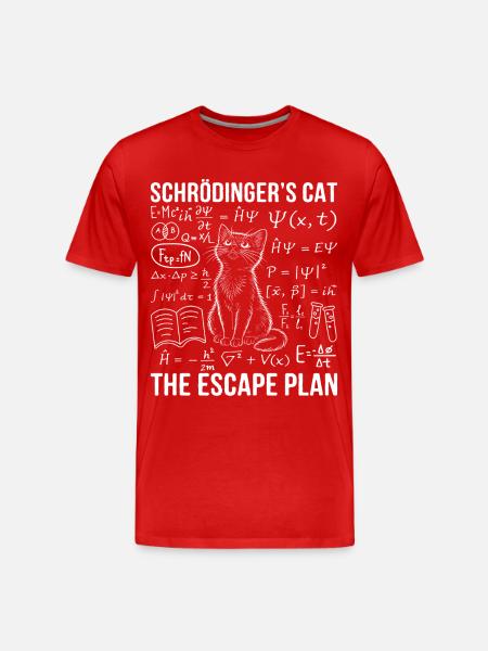 Schrödinger's Cat The Escape Plan - Men's Premium Organic T-Shirt - red
