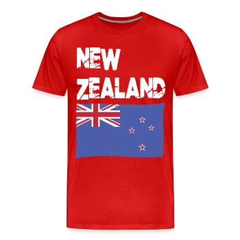 NZ New Zealander New Zealand Flag Of New Zealand - Men's Premium Organic T-Shirt - red - Front - Damien (186cm)