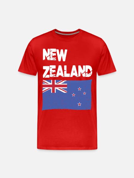 Neuseeländische Neuseeländische Flagge Neuseelands - Männer Premium Bio T-Shirt - Rot