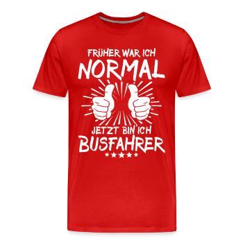 Busfahrer - Männer Premium Bio T-Shirt - Rot - Vorne - Damien (186cm)