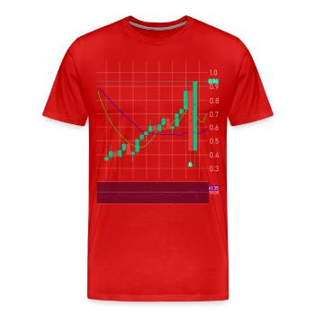 Trading Exchange Crypto Stocks - Men's Premium Organic T-Shirt - red - Front - Damien (186cm)